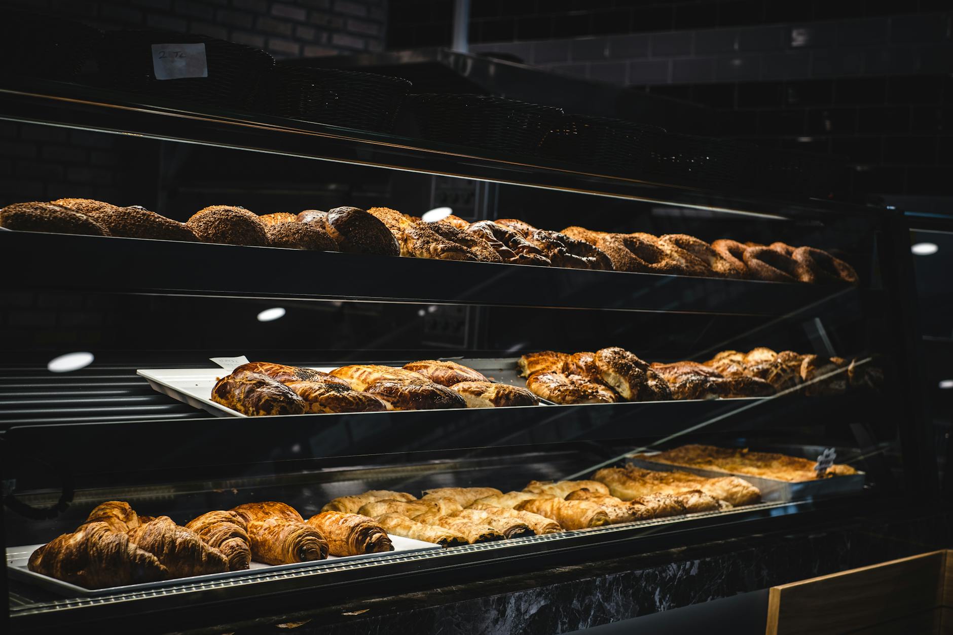 Fresh pastries on display at a Dublin bakery