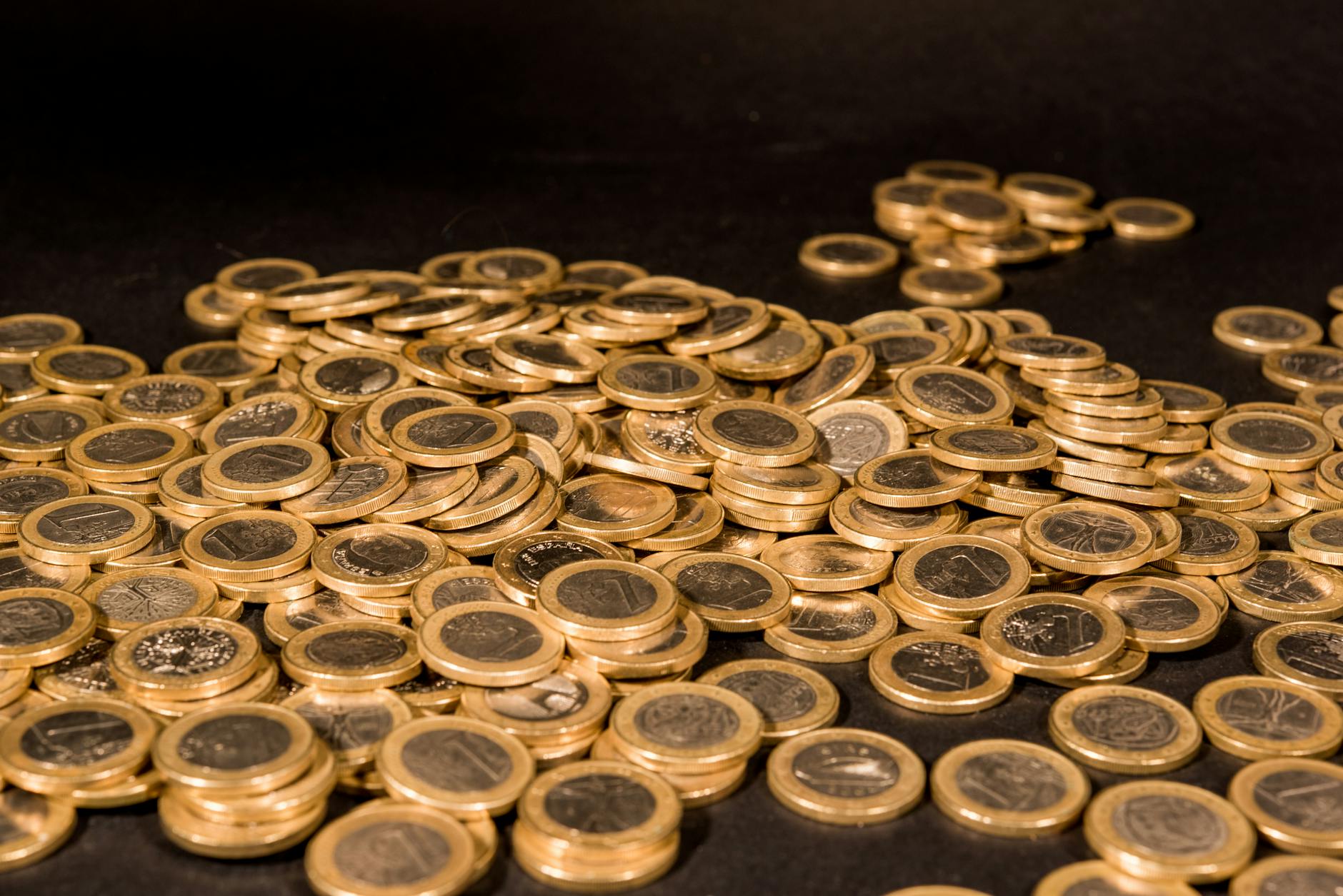 Euro coins and banknotes