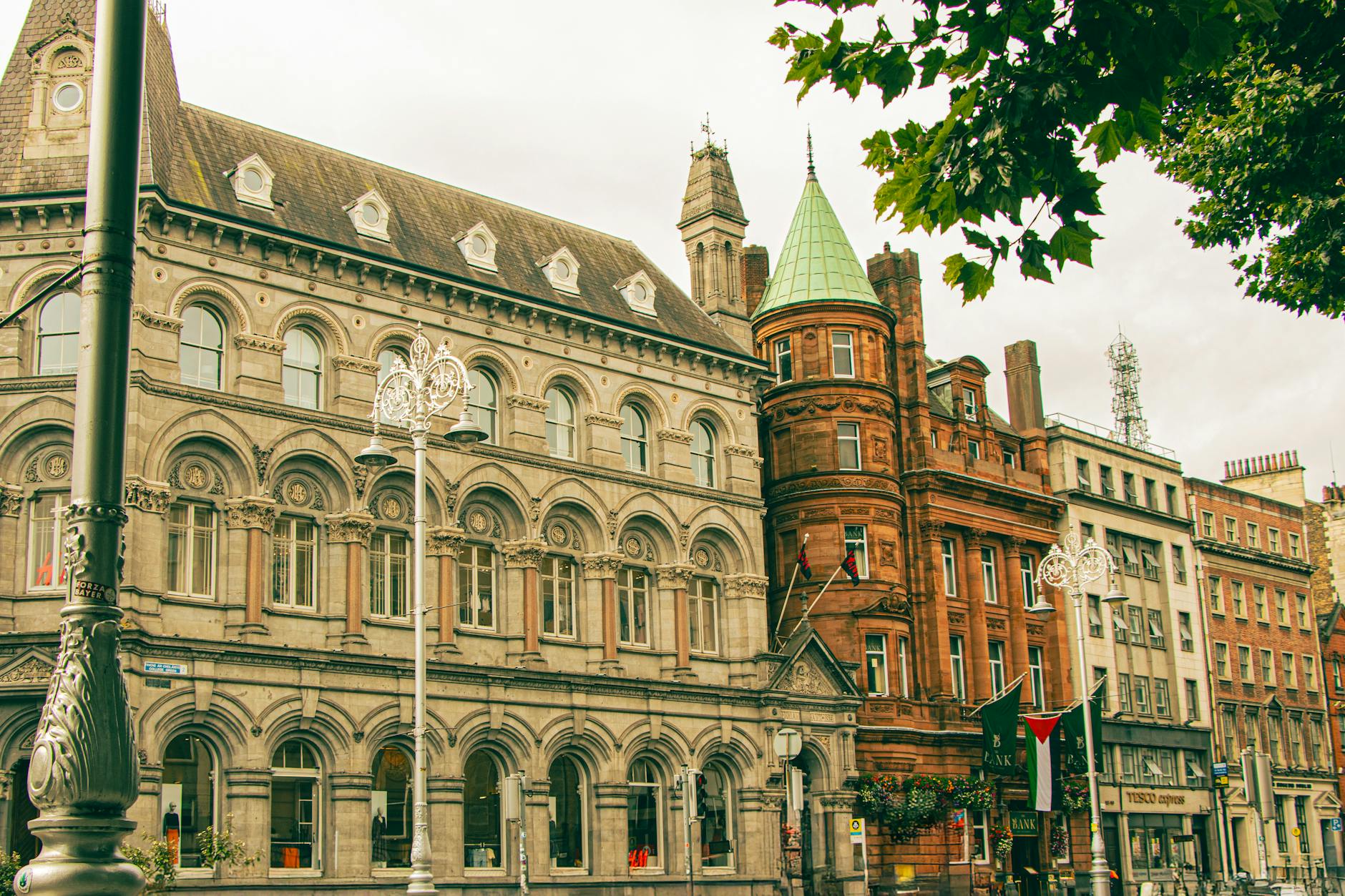Elegant hotel building in Dublin city centre