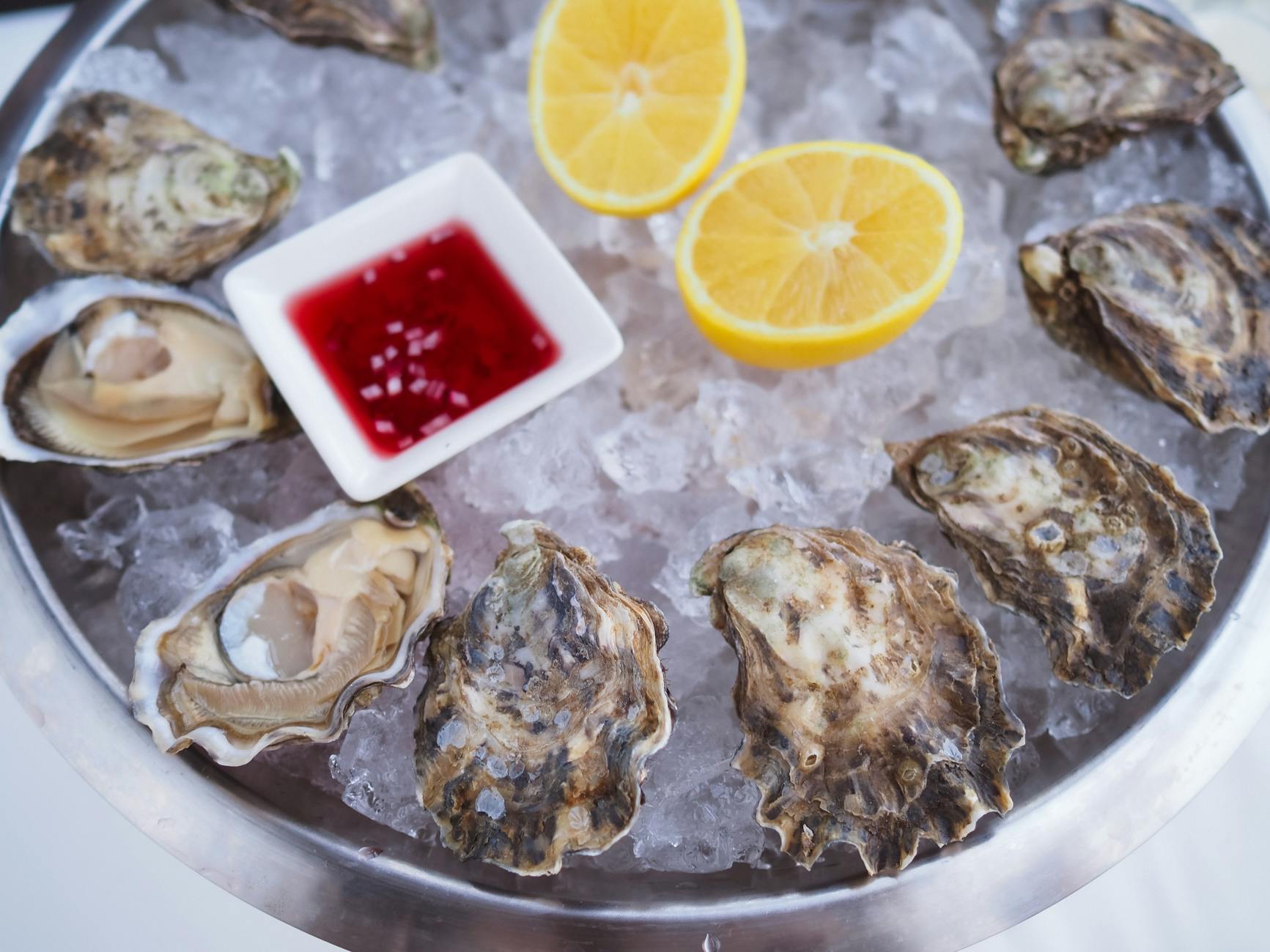Fresh seafood platter with Irish oysters in Dublin