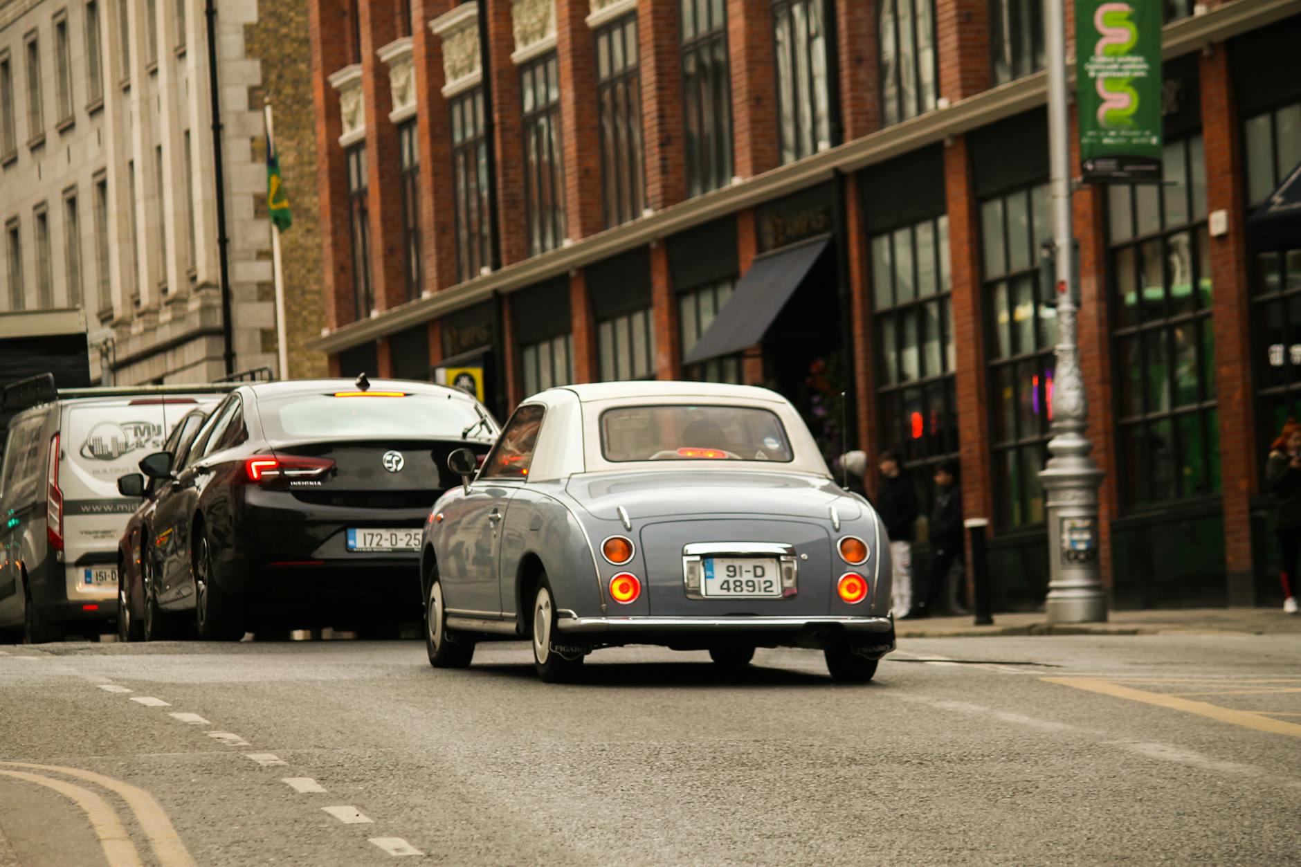 Dublin city centre traffic during rush hour