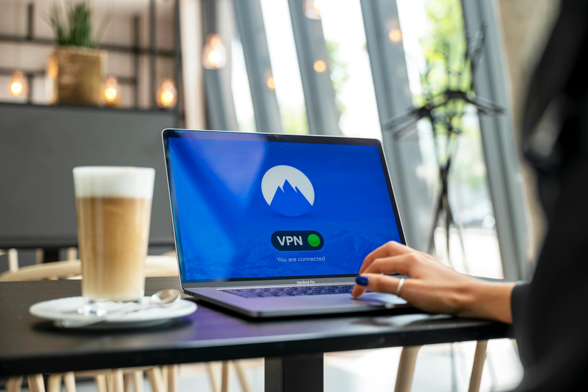 Using WiFi in a Dublin cafe