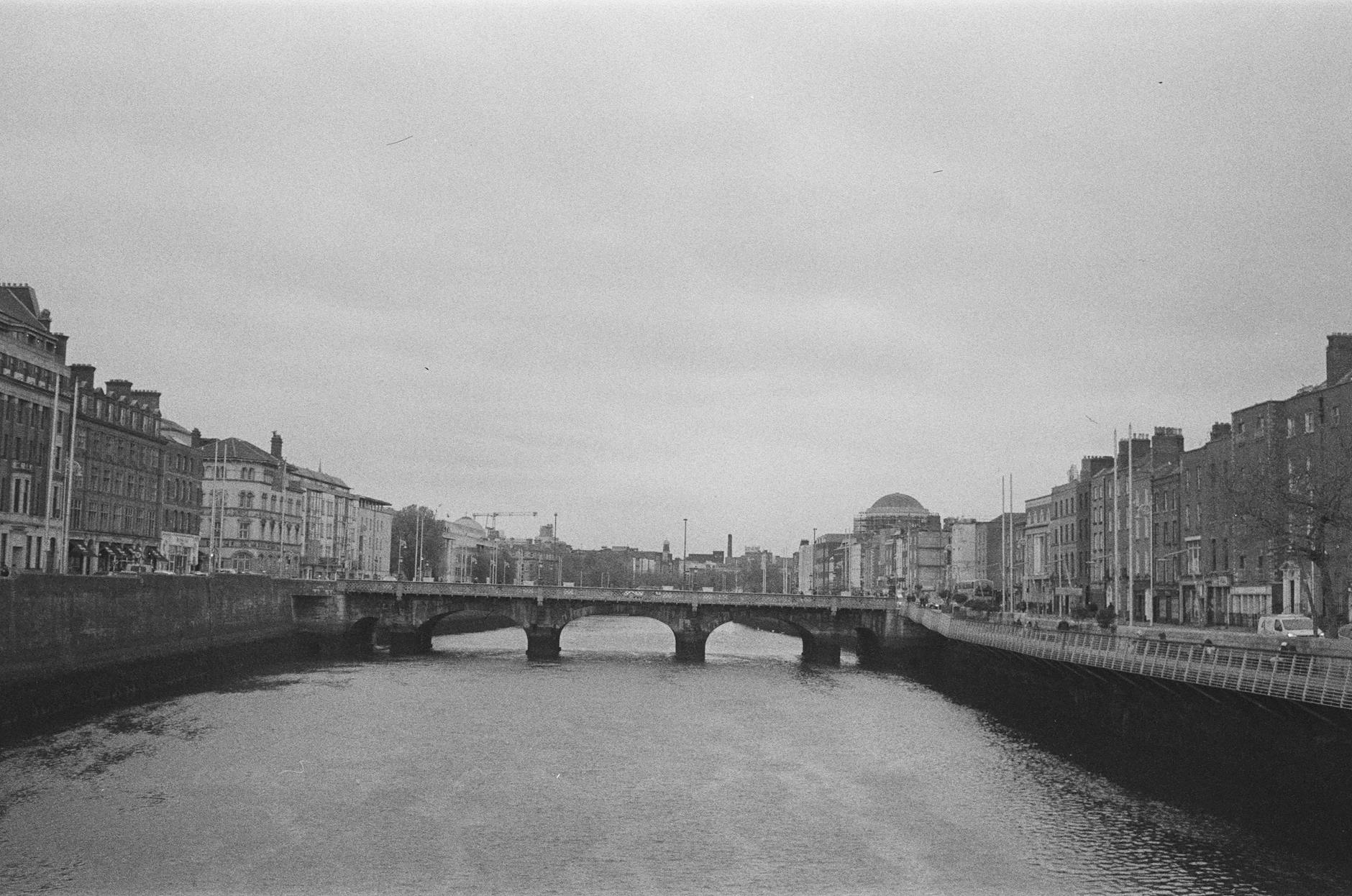 Ha'penny Bridge over the River Liffey in Dublin