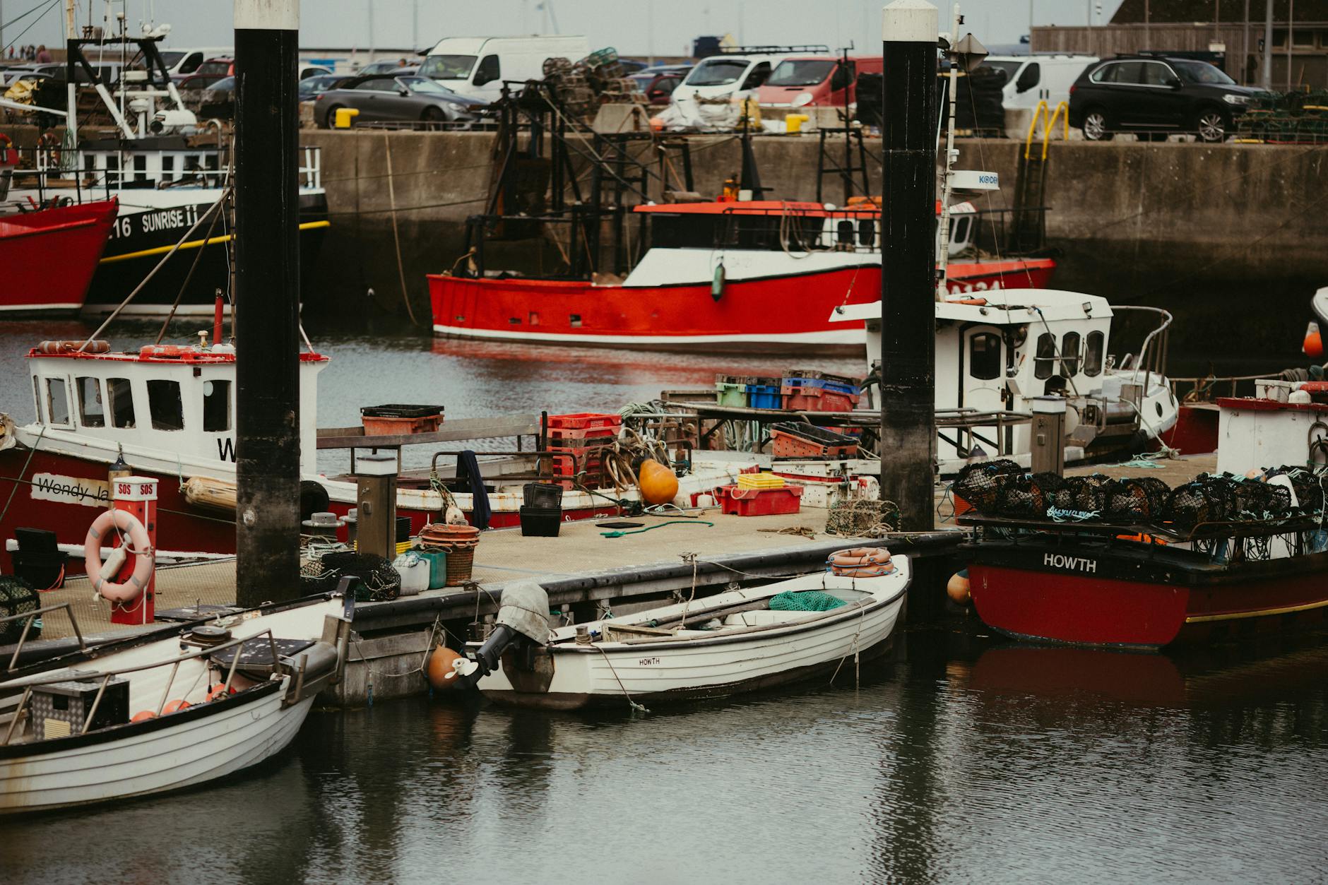 Howth harbor fishing village near Dublin for fresh seafood