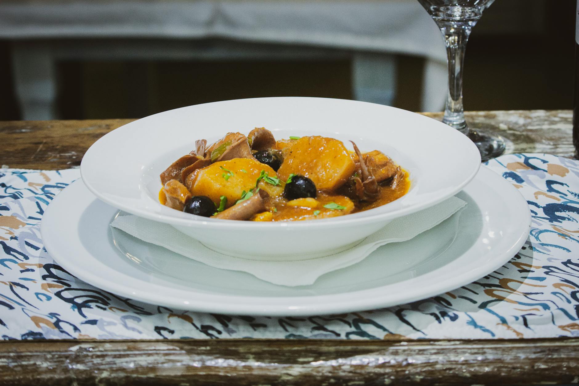 Traditional Irish stew served in a Dublin restaurant