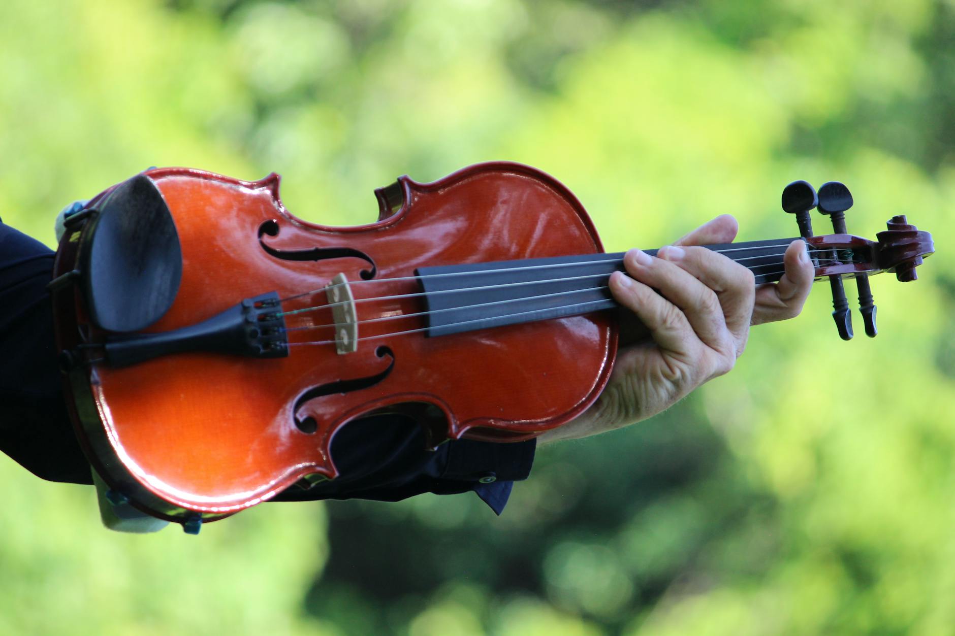 Traditional Irish fiddle player performing in Dublin