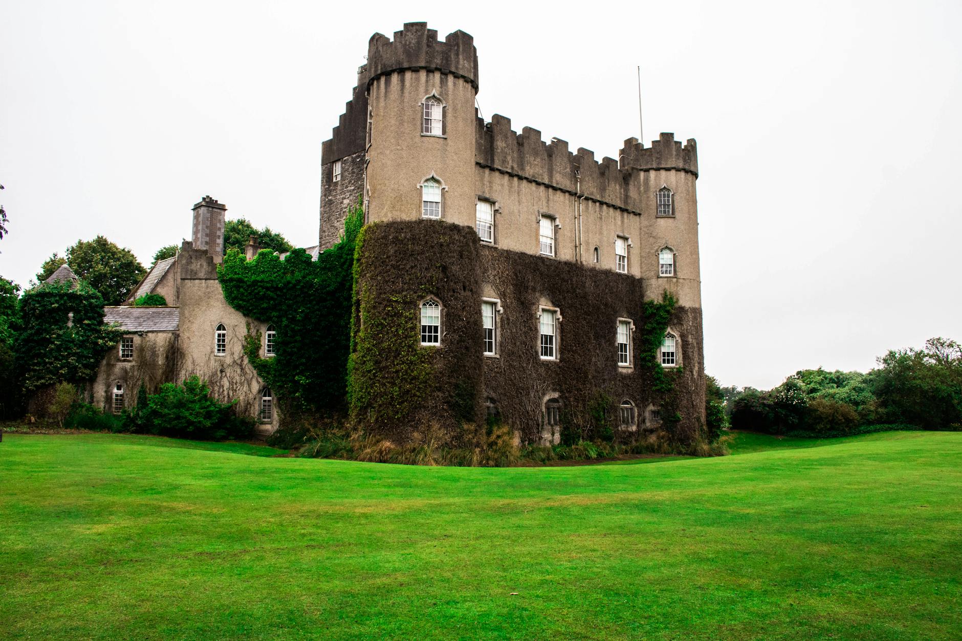 Malahide Castle surrounded by parkland in north Dublin
