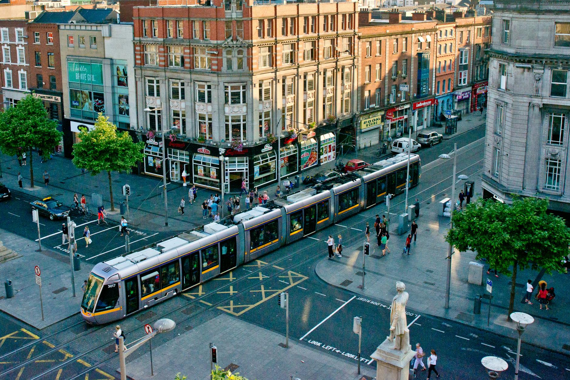 O'Connell Street and the Spire in Dublin city centre