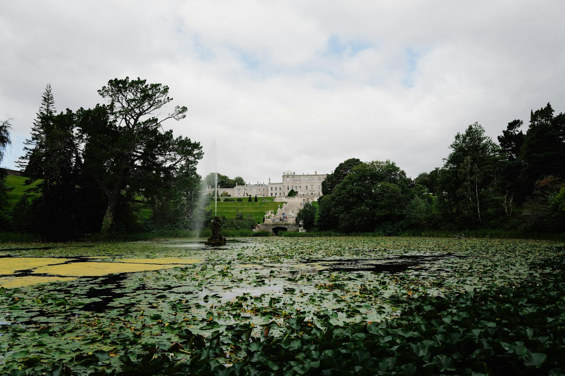 The manicured gardens at Powerscourt Estate in County Wicklow