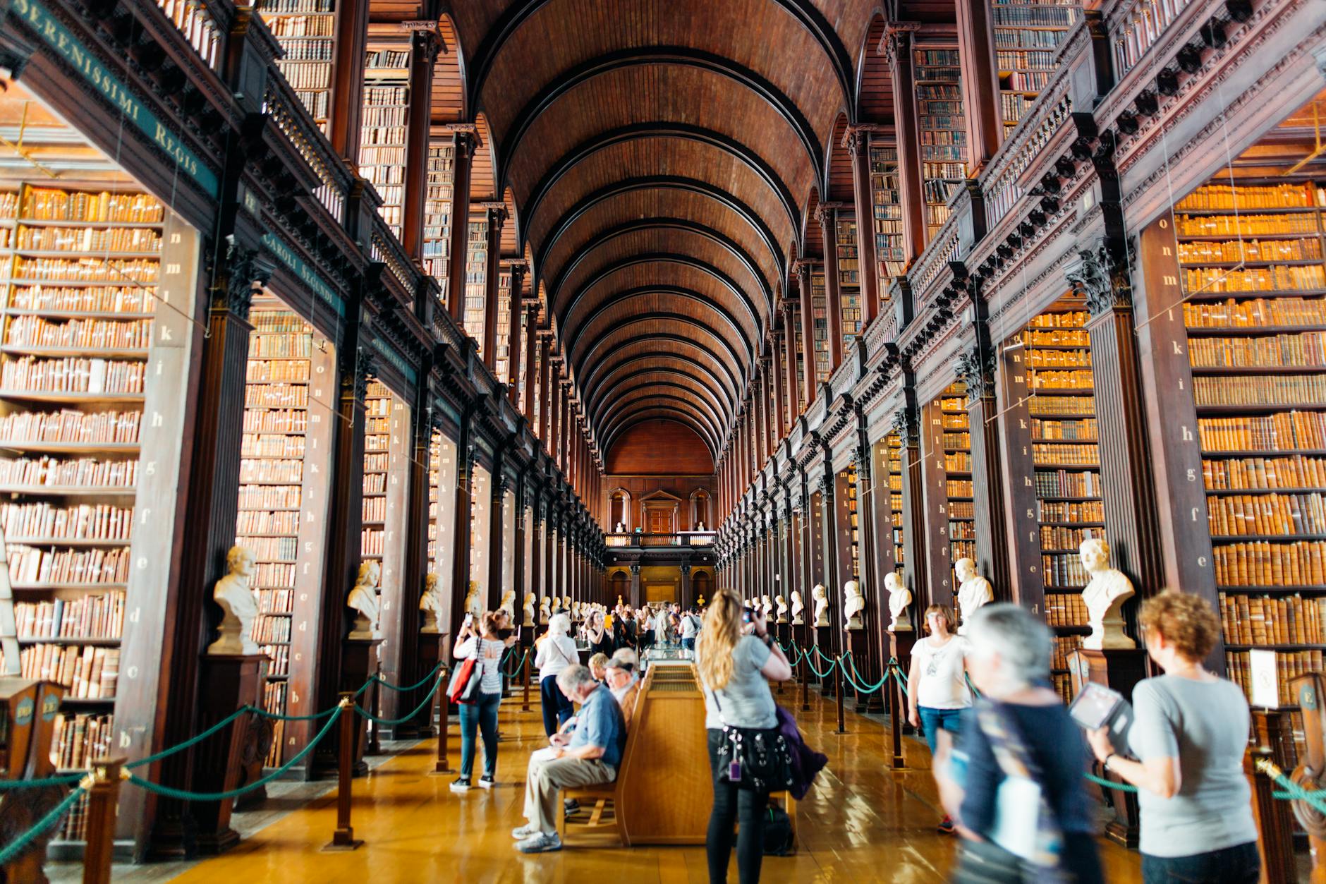 Trinity College Dublin historic library and home of the Book of Kells