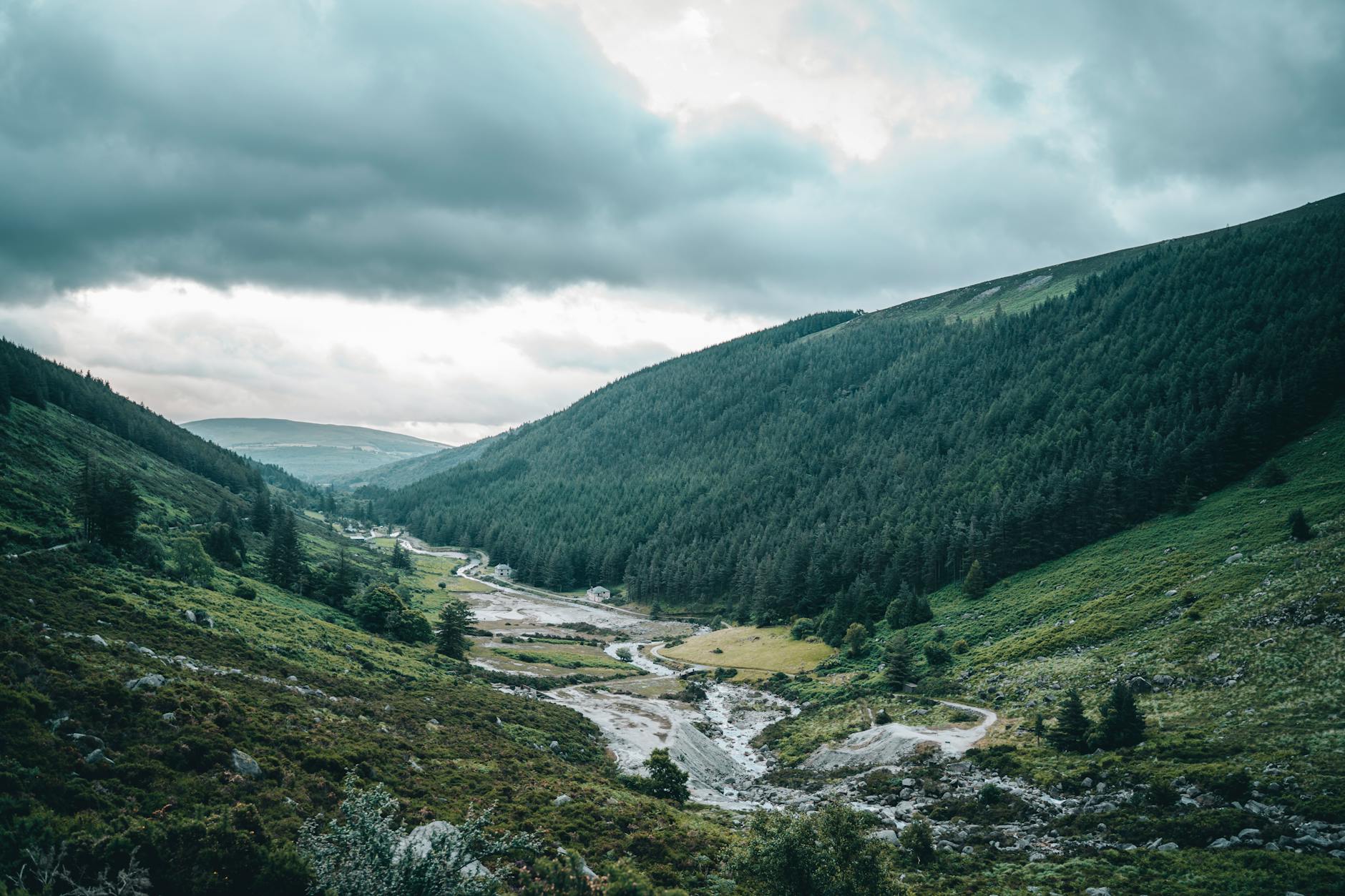 Wicklow Mountains National Park green landscape near Dublin