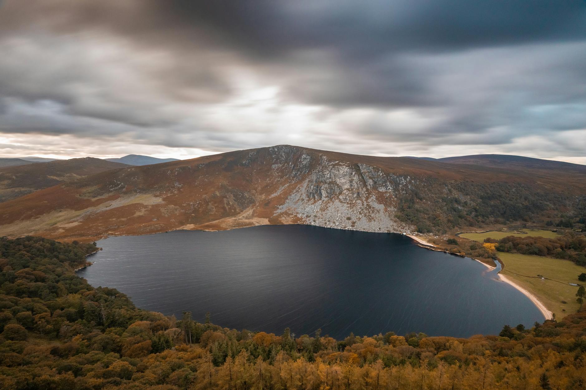 Scenic lake and mountain views in the Wicklow Mountains