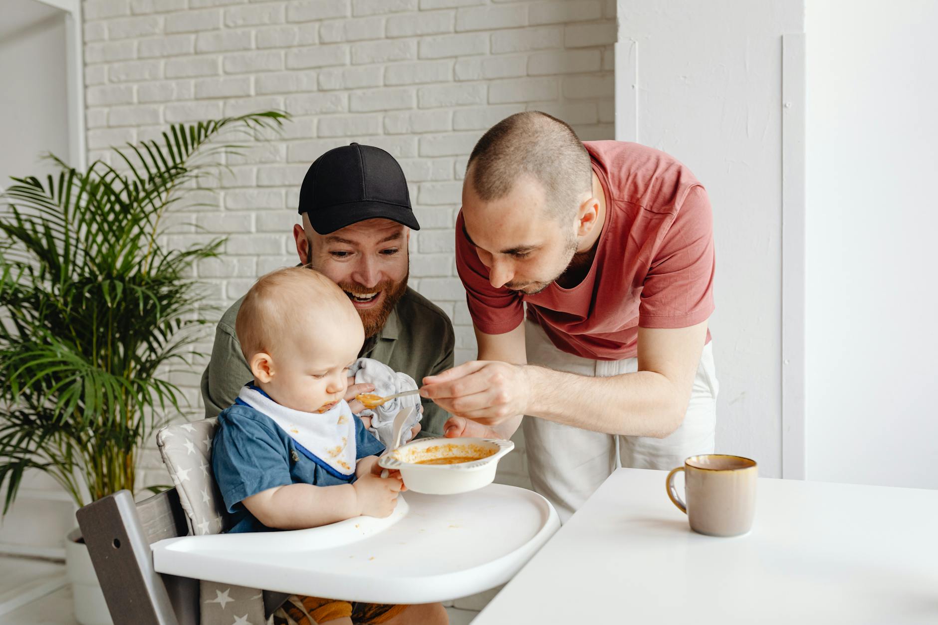Baby in Dublin cafe family