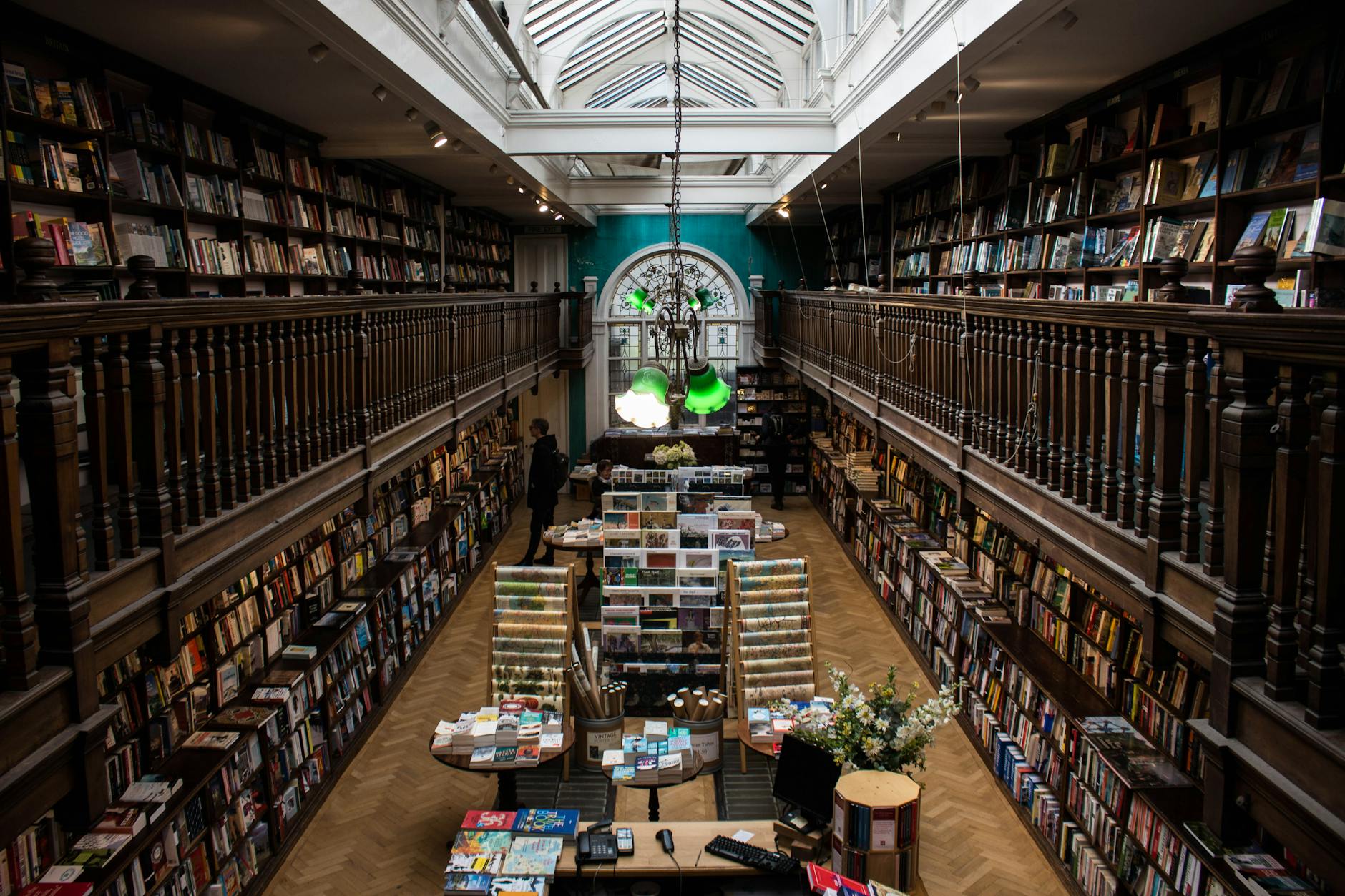 Dublin bookshop interior shelves