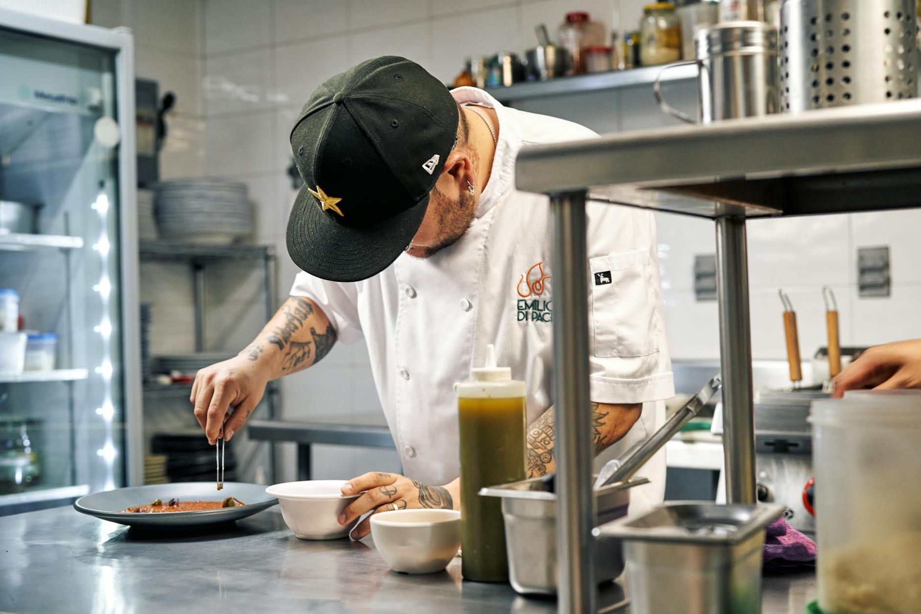 Irish chef plating dish