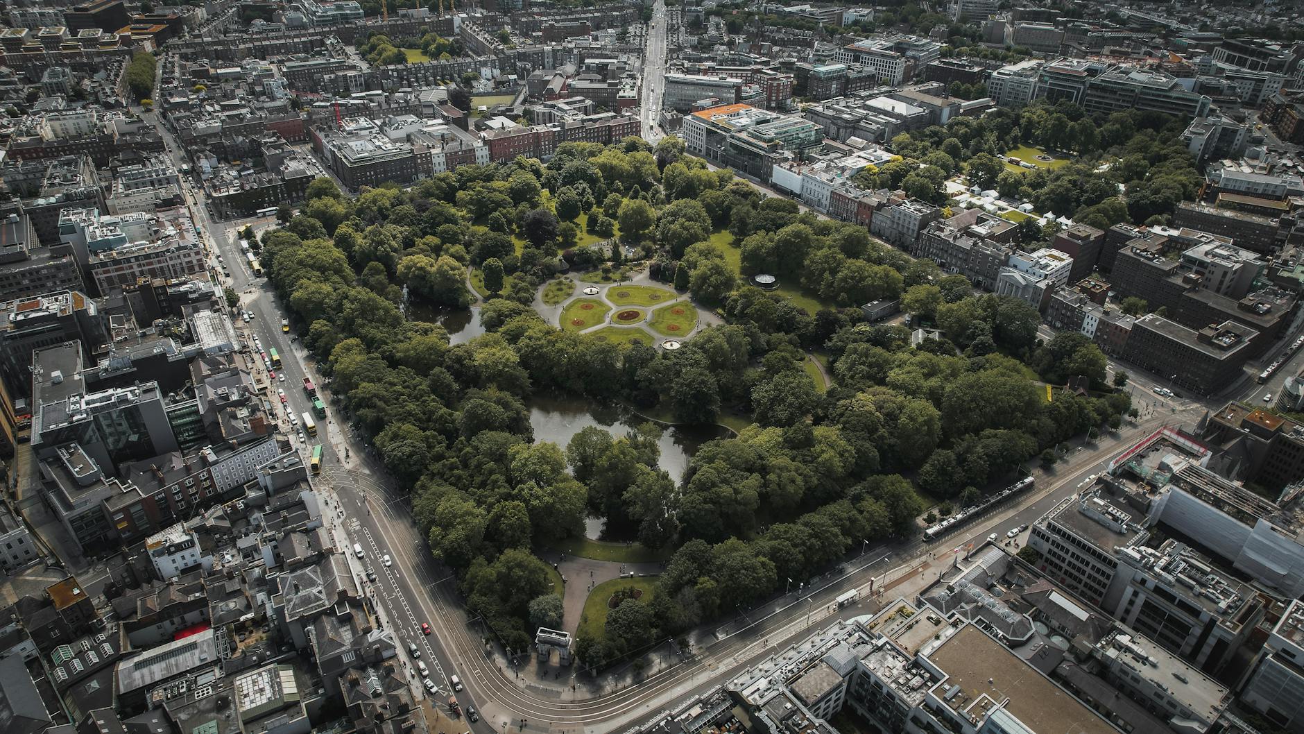 St Stephen's Green where rebels dug trenches