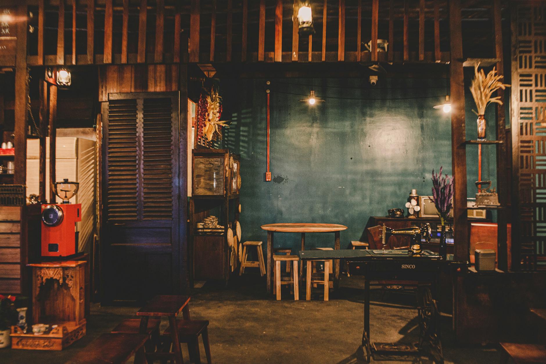The warm interior of a Dublin coffee shop on a dark January afternoon