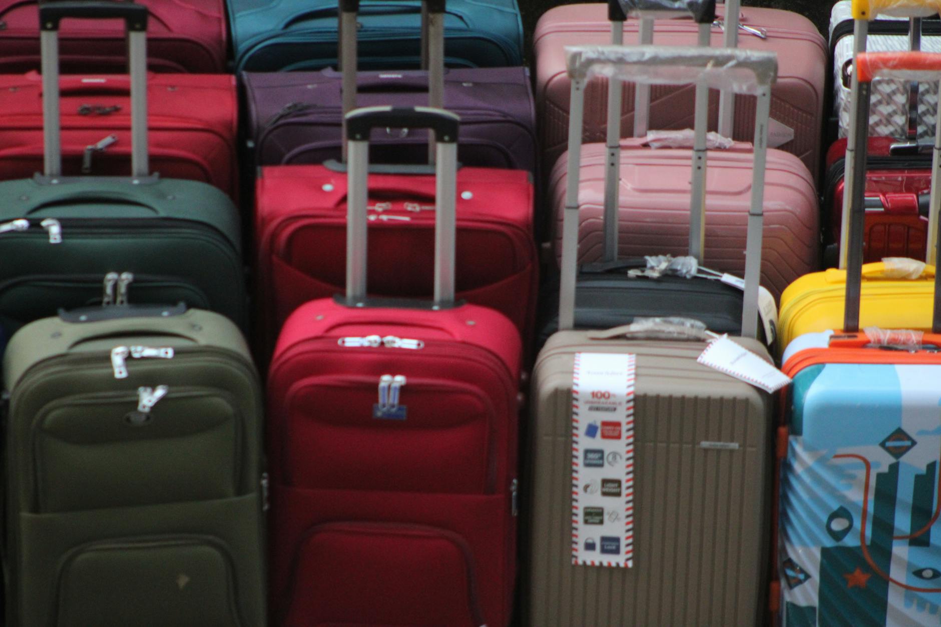 Travellers with suitcases arriving at a hotel near Dublin Airport
