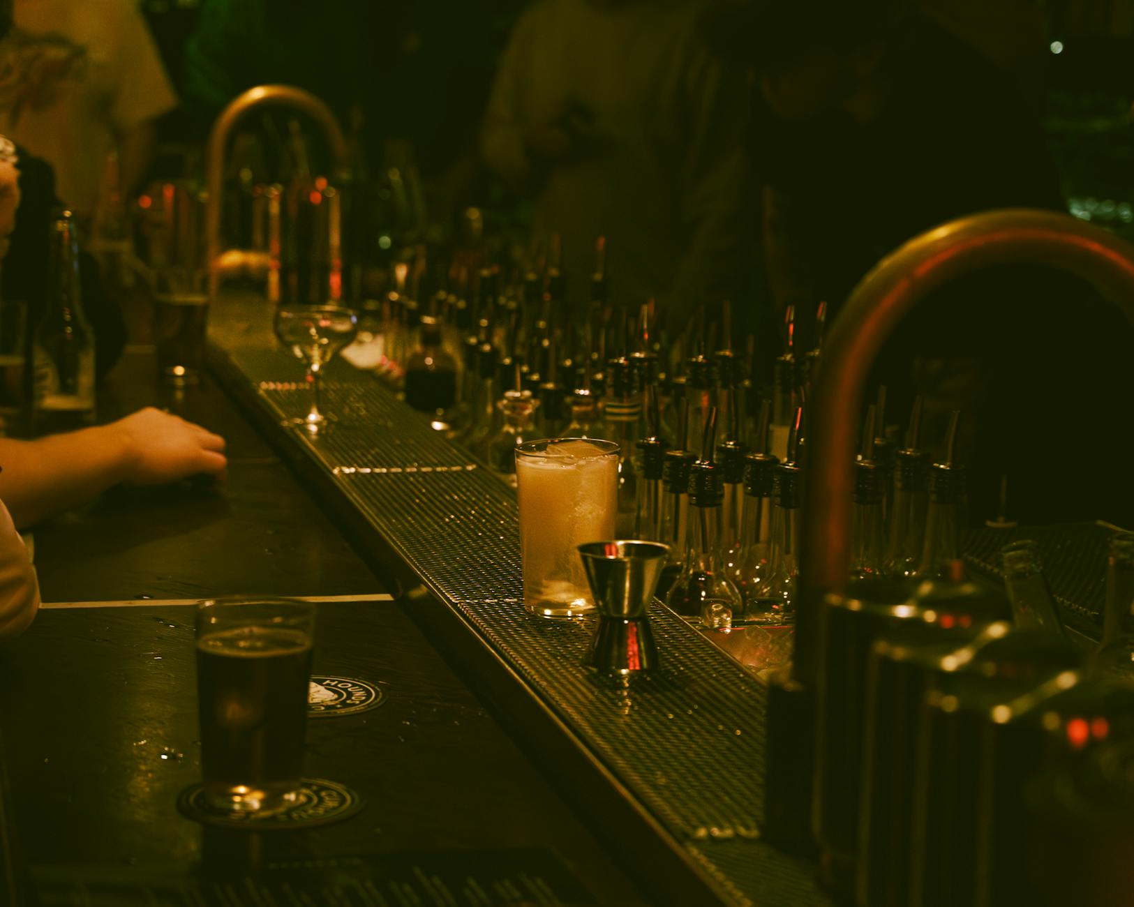 The Vintage Cocktail Club is hidden behind a plain black door