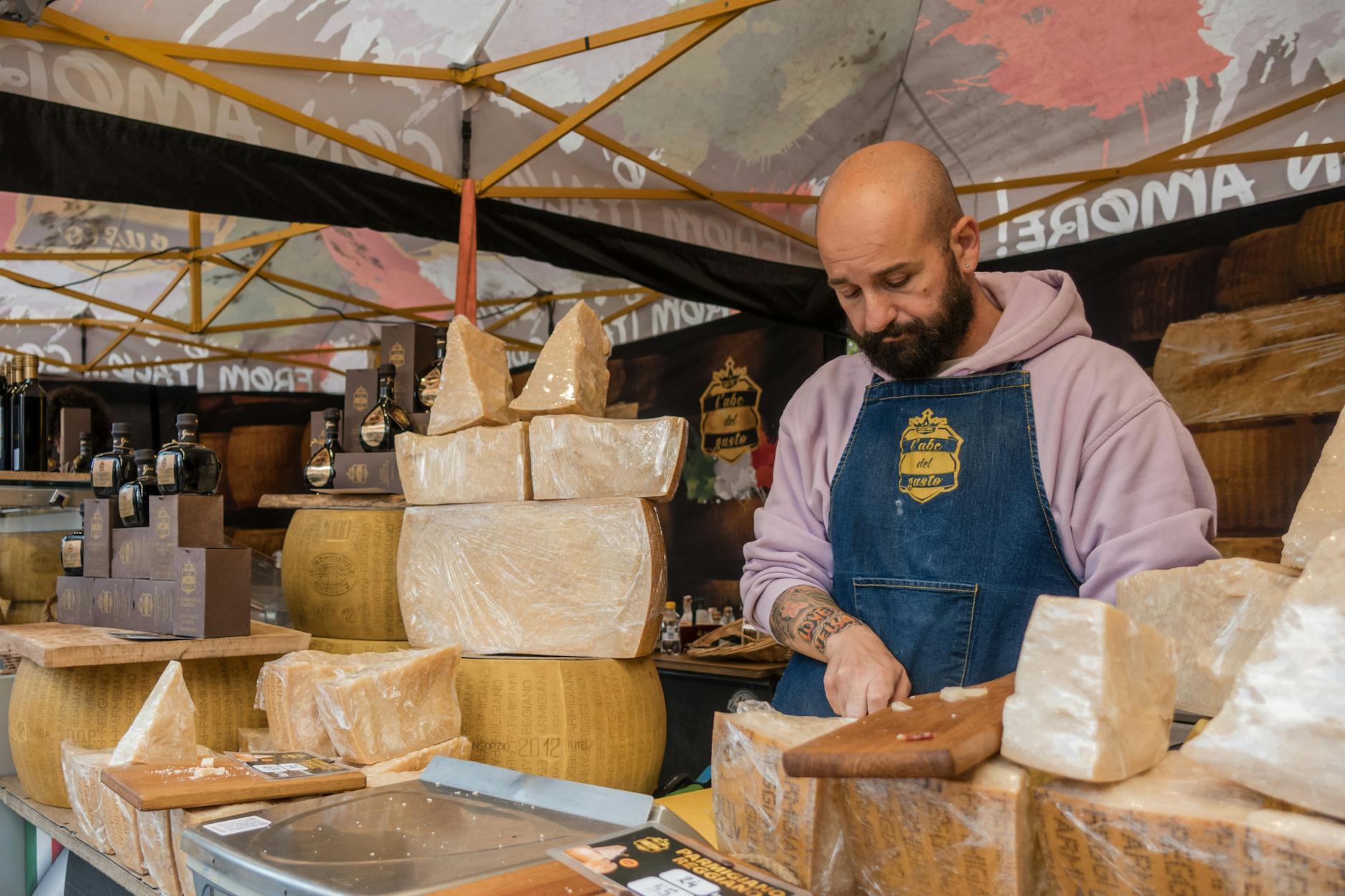 Artisan Irish cheese at the Temple Bar Food Market