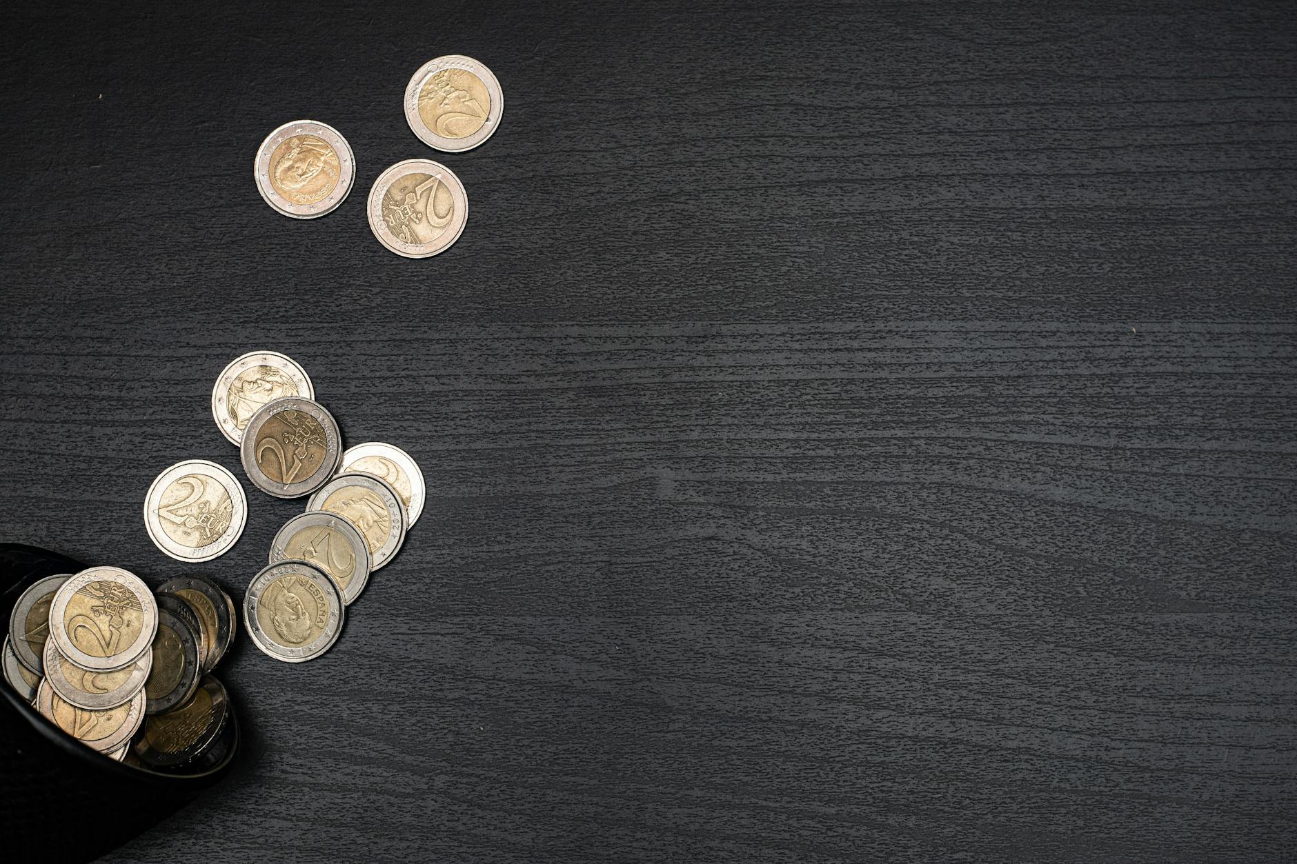 Euros and money in Dublin