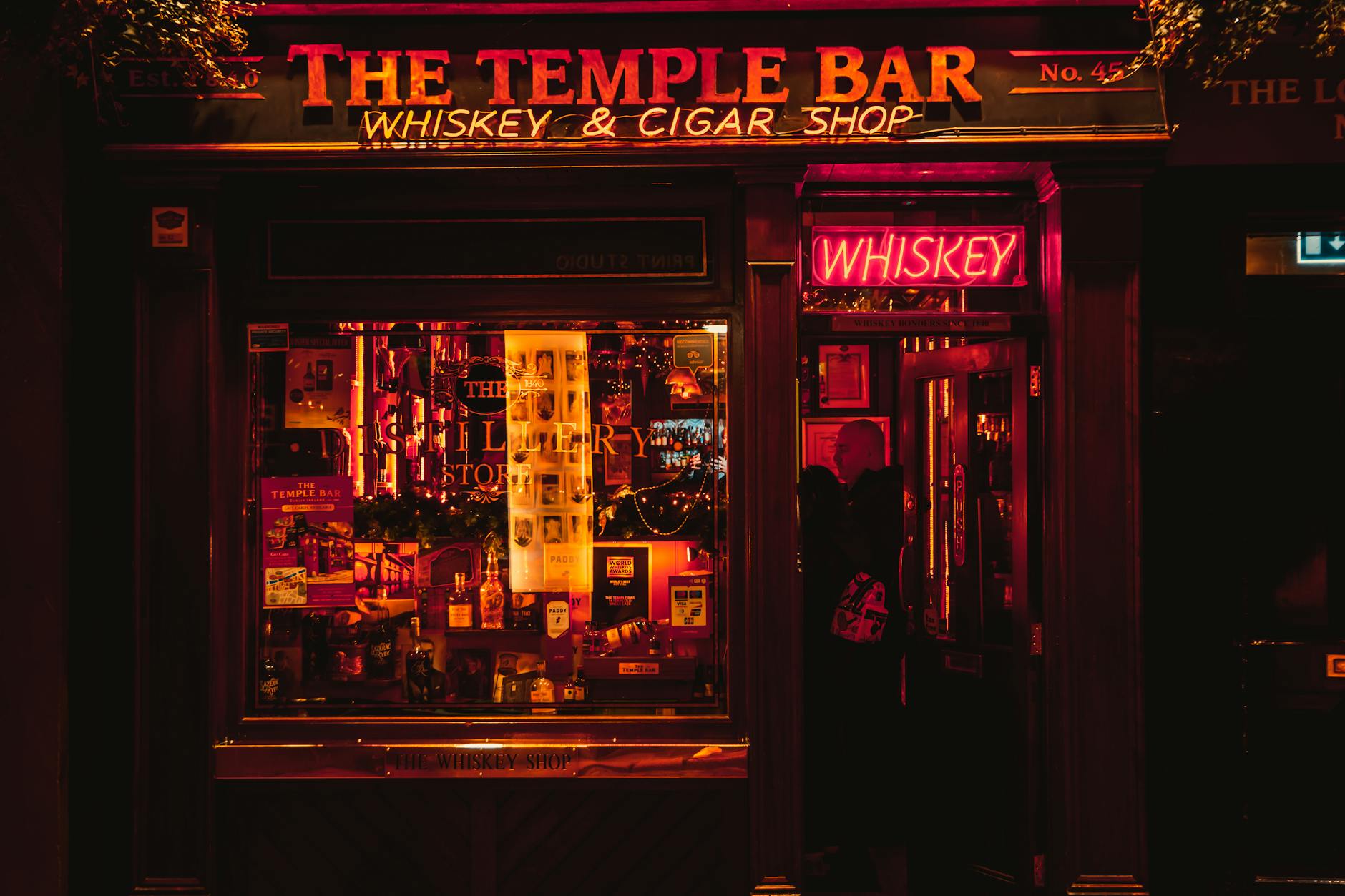 Inside one of Dublin's traditional whiskey bars
