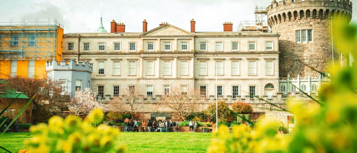 Dublin Castle and its gardens beside the Chester Beatty museum