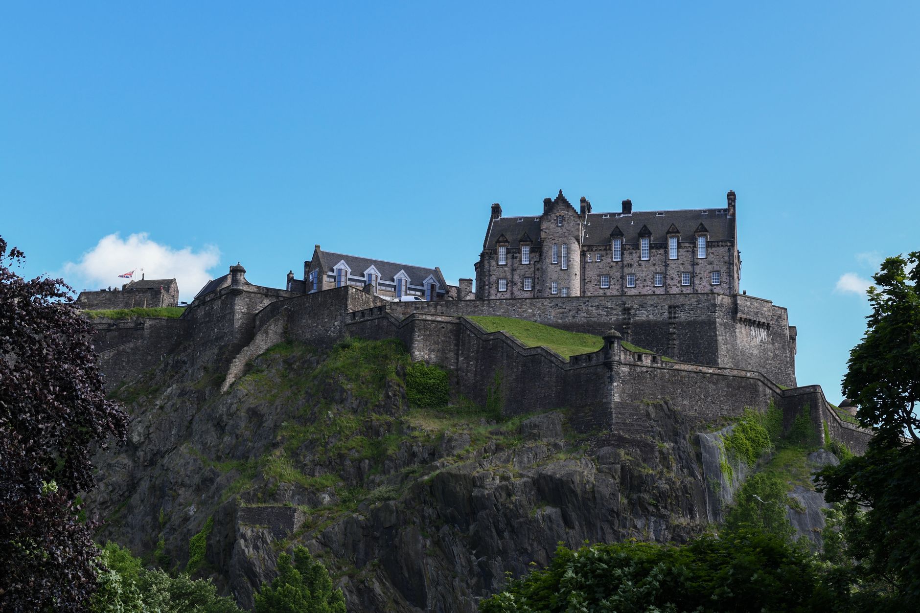 Edinburgh Castle on its volcanic rock above the city